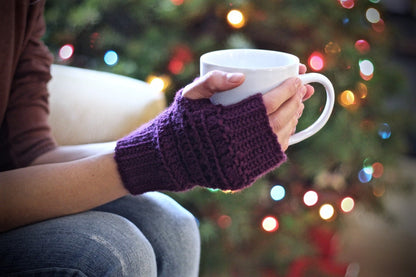 Ribbed Crochet Fingerless Gloves Pattern