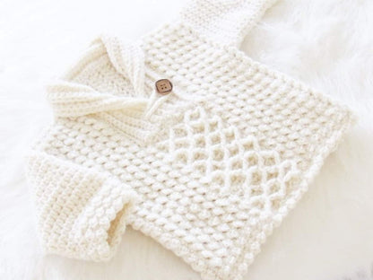 Crochet Sweater Pattern for Baby and Toddler