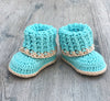 Cuffed Baby Booties Crochet Pattern