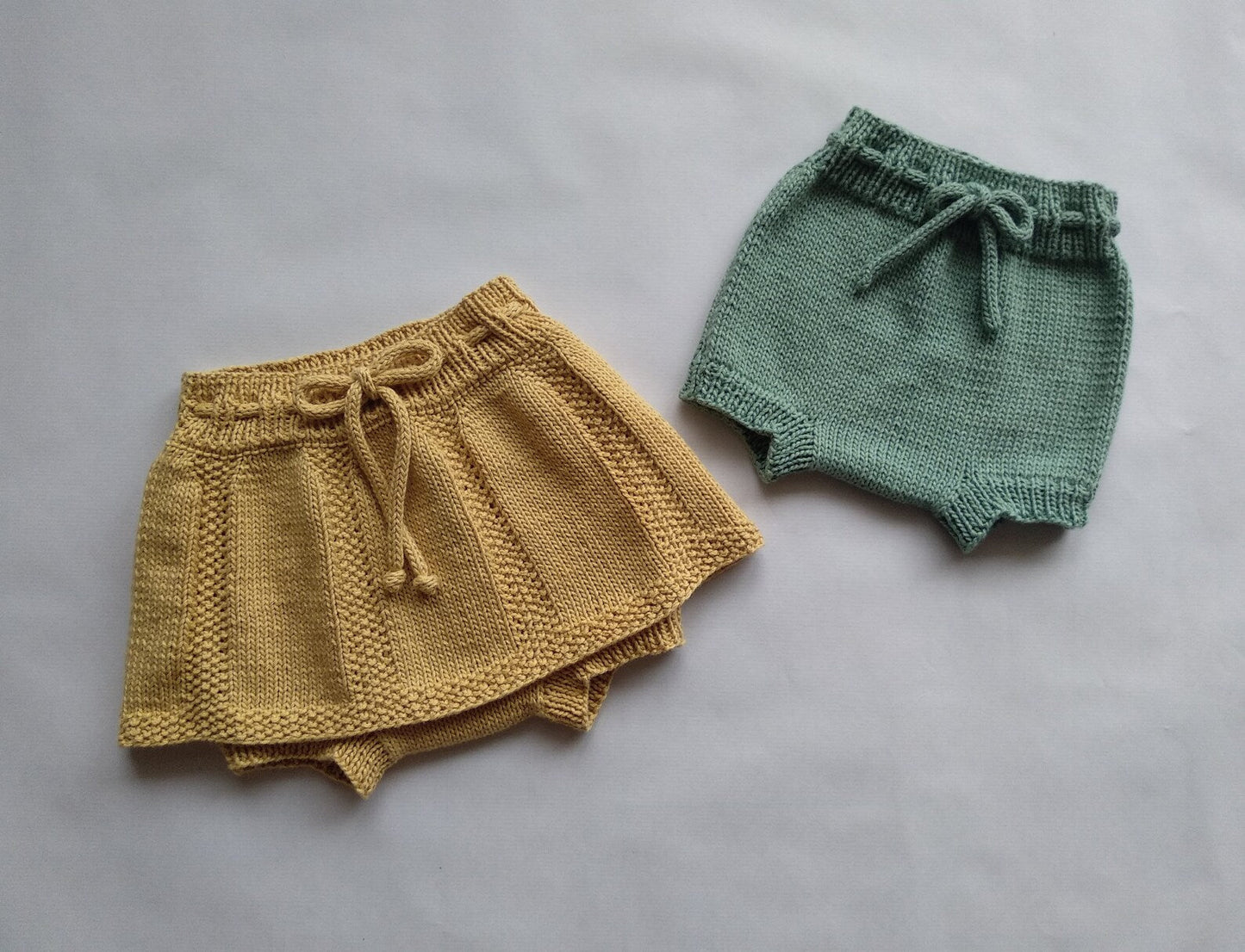 Spring Duo Baby Skorts Knitting Pattern