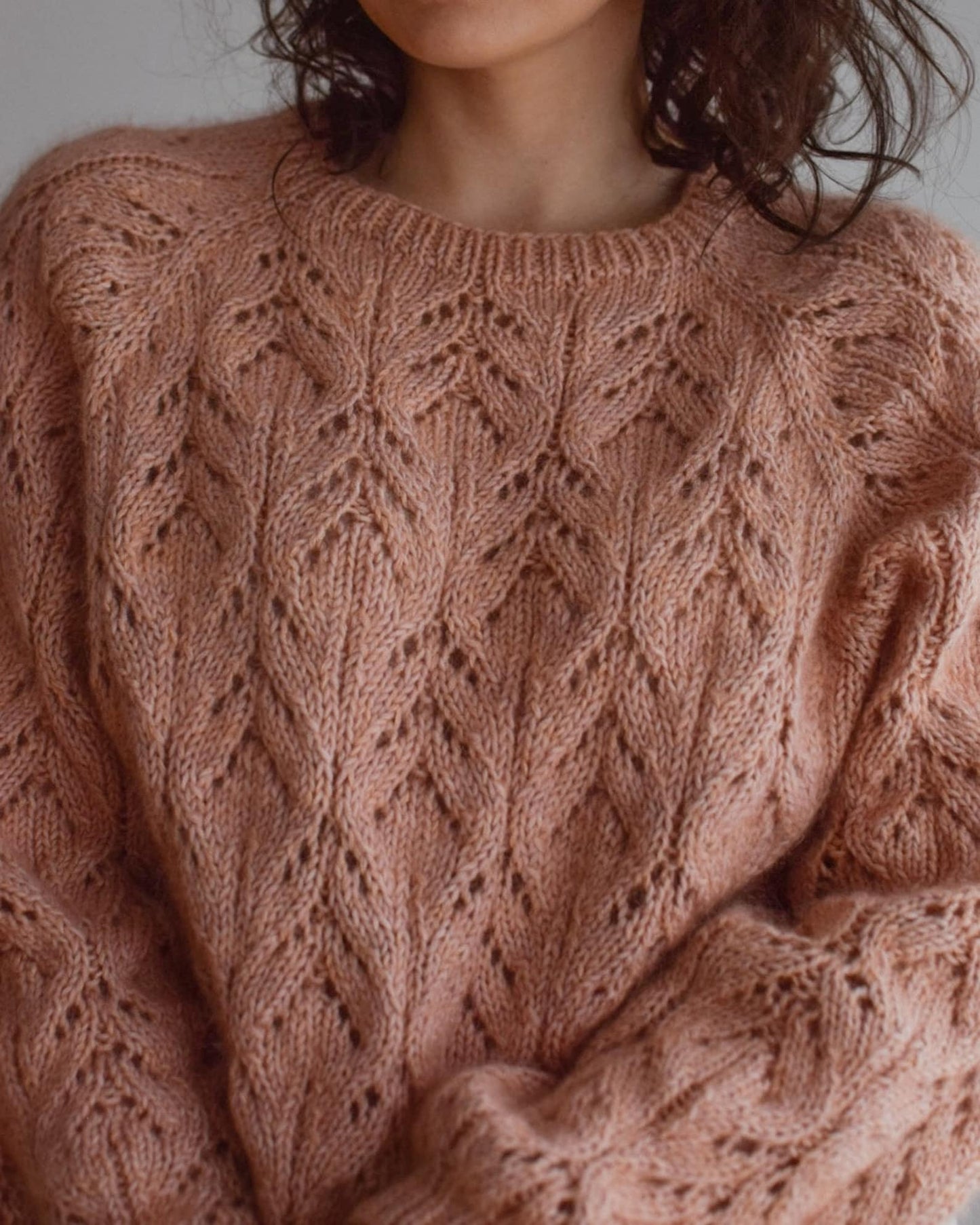 Airy Lace Top-Down Sweater Knitting Pattern