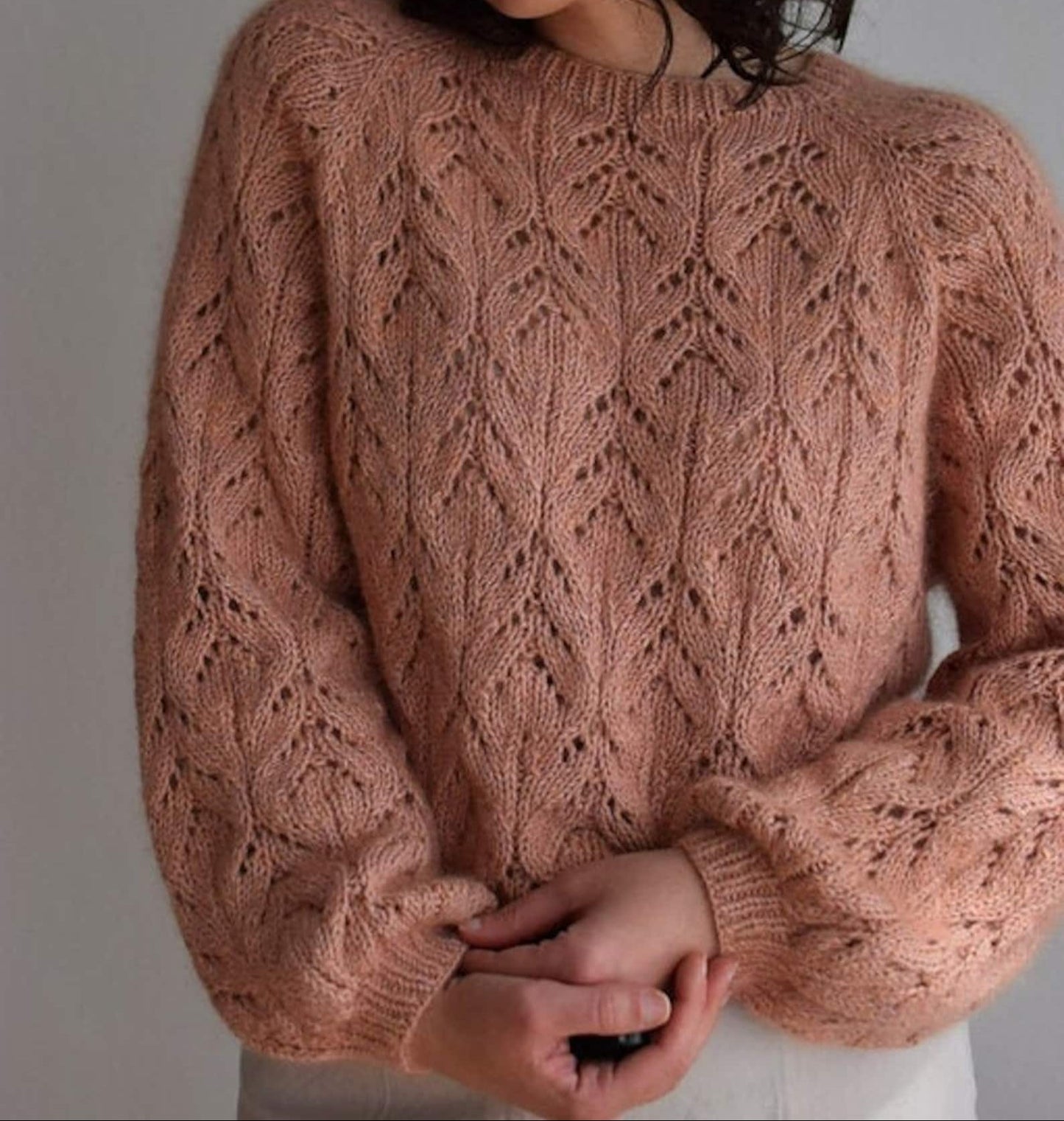 Airy Lace Top-Down Sweater Knitting Pattern