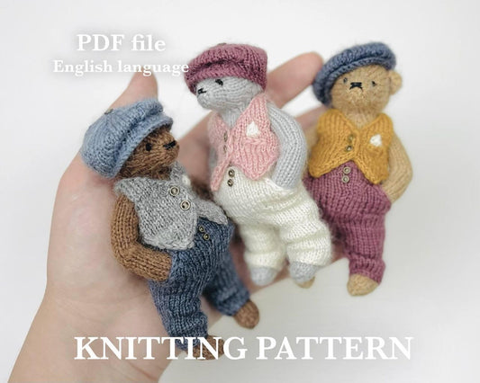 Seamless Mini Teddy Bear Knitting Pattern