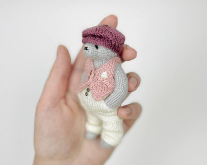 Seamless Mini Teddy Bear Knitting Pattern