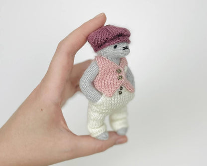 Seamless Mini Teddy Bear Knitting Pattern