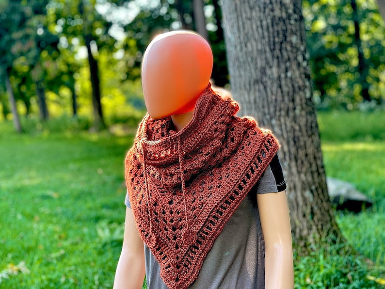 Hood Poncho Cowl Crochet Pattern