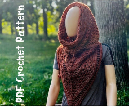 Hood Poncho Cowl Crochet Pattern