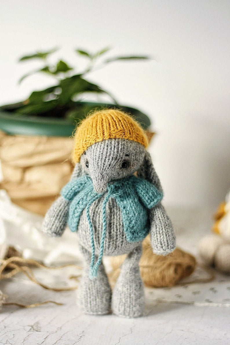 Elephant Toy Knitting Pattern