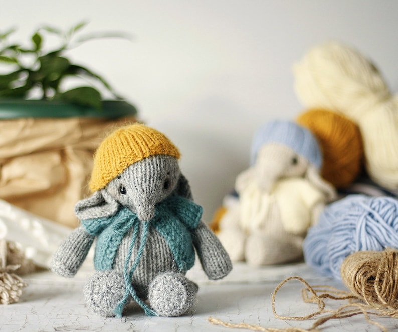 Elephant Toy Knitting Pattern