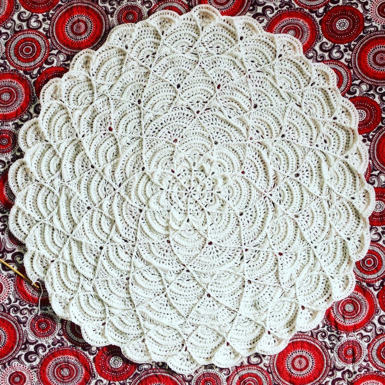 Flower Puddles Mandala Blanket Crochet Pattern