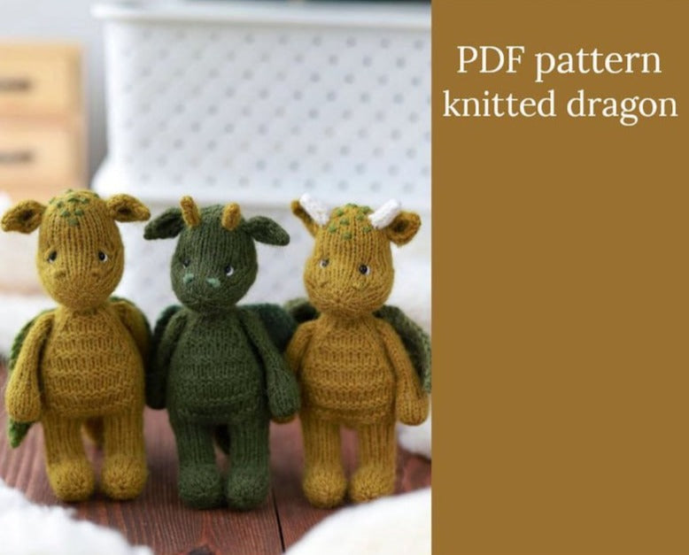 Knitting dragon pattern