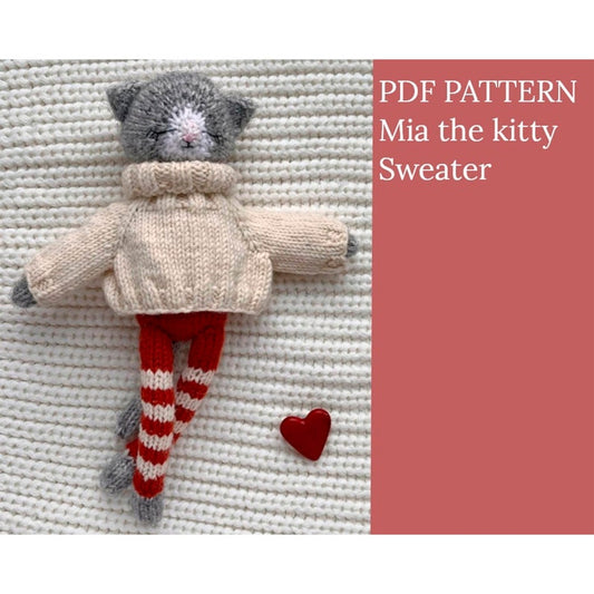 Mia the Sleeping Kitty knitting pattern