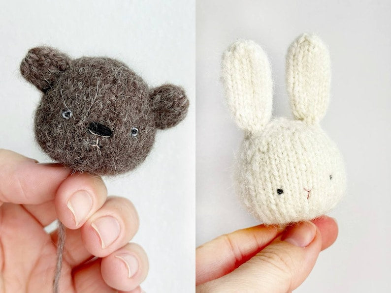 Cake the Bear and Ice-cream the Hare Knitting pattern