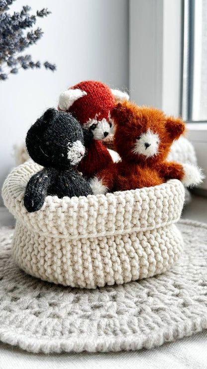 Red panda and foxy Knitting pattern