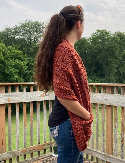Lesley Pocket Shawl Crochet Pattern