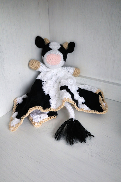 Bessie the Cow Lovey Crochet Pattern