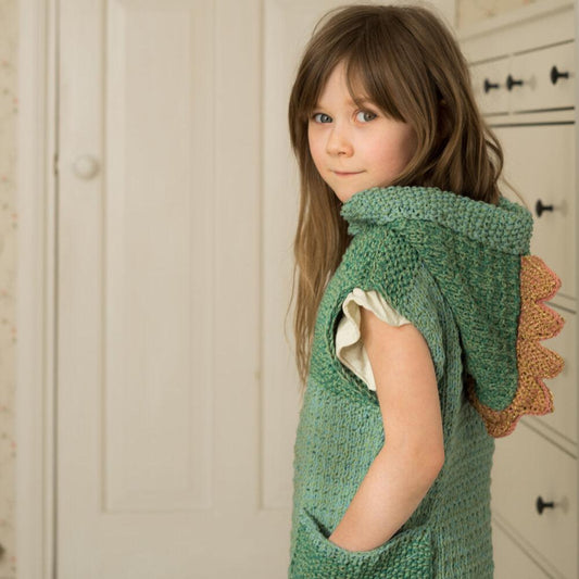 Dragon hooded poncho knitting pattern