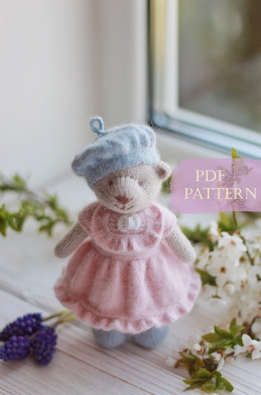 Sweet Bear In Dress Knitting Pattern