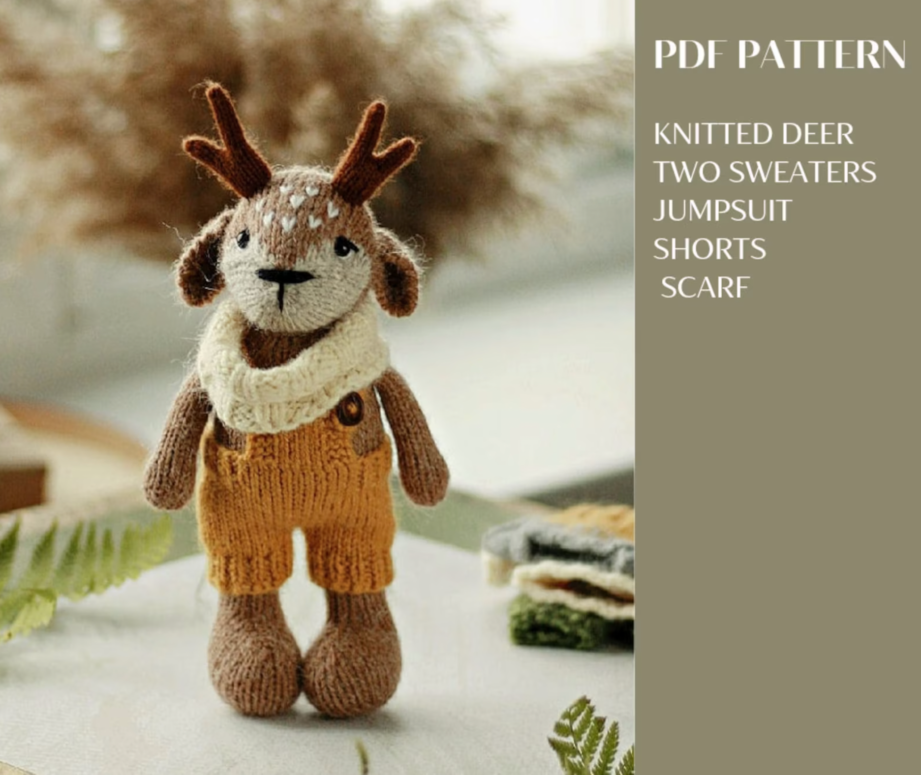 Knitting deer pattern