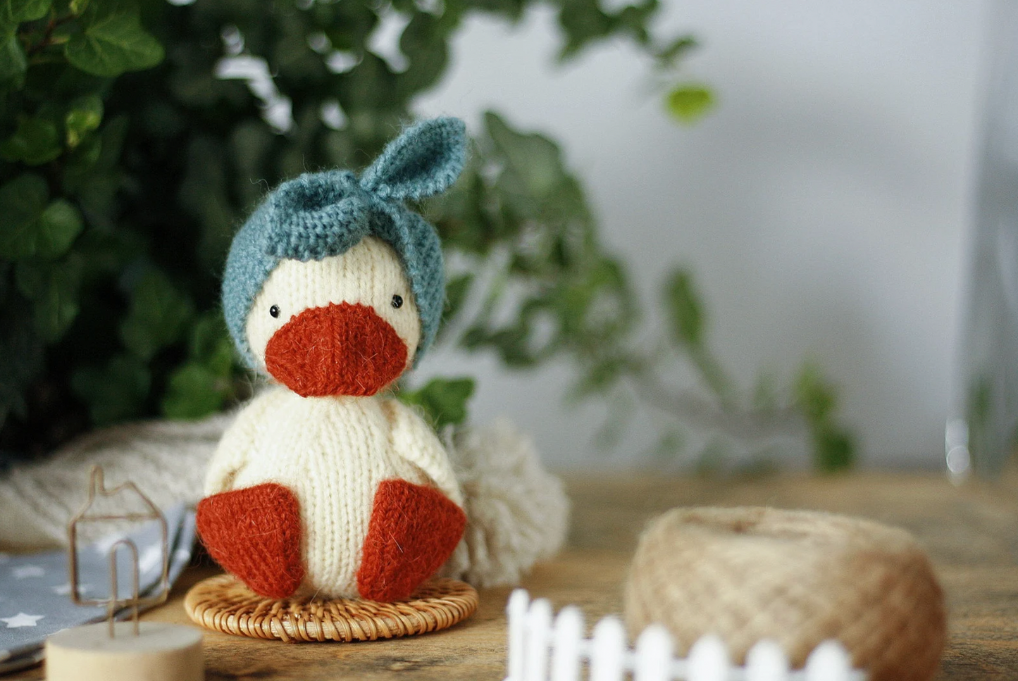 Knitted goose pattern