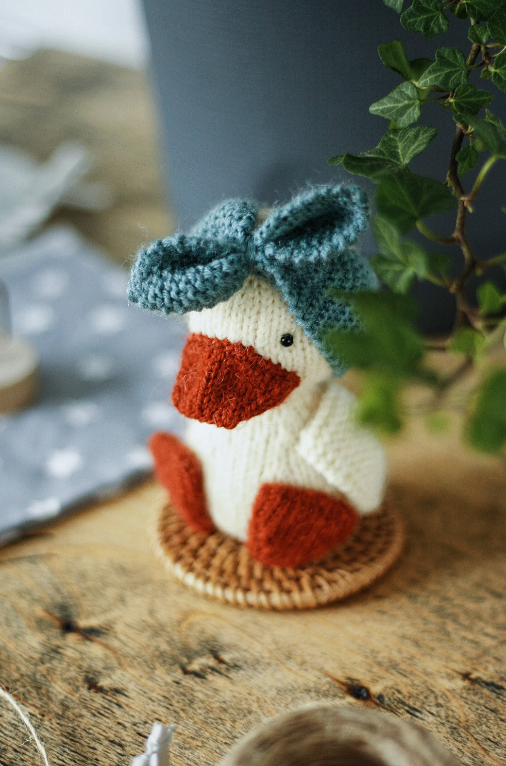 Knitted goose pattern