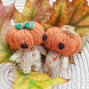 Pumpkin head mini doll knitting pattern