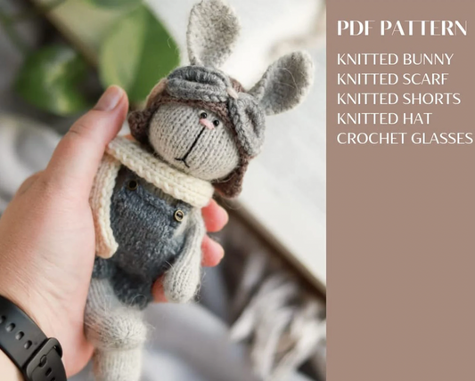 Knitted Rabbit Aviator Pattern