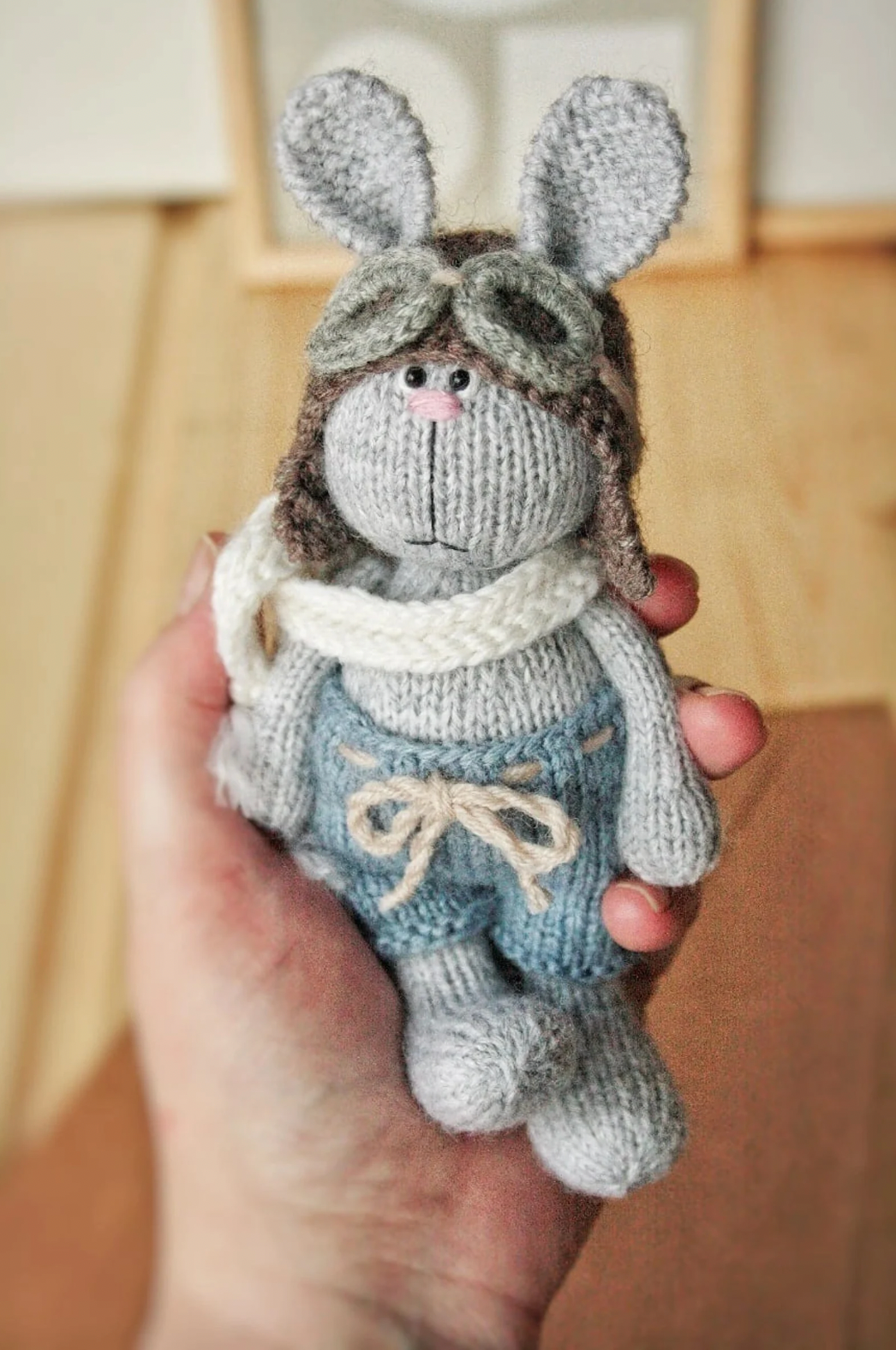 Knitted Rabbit Aviator Pattern