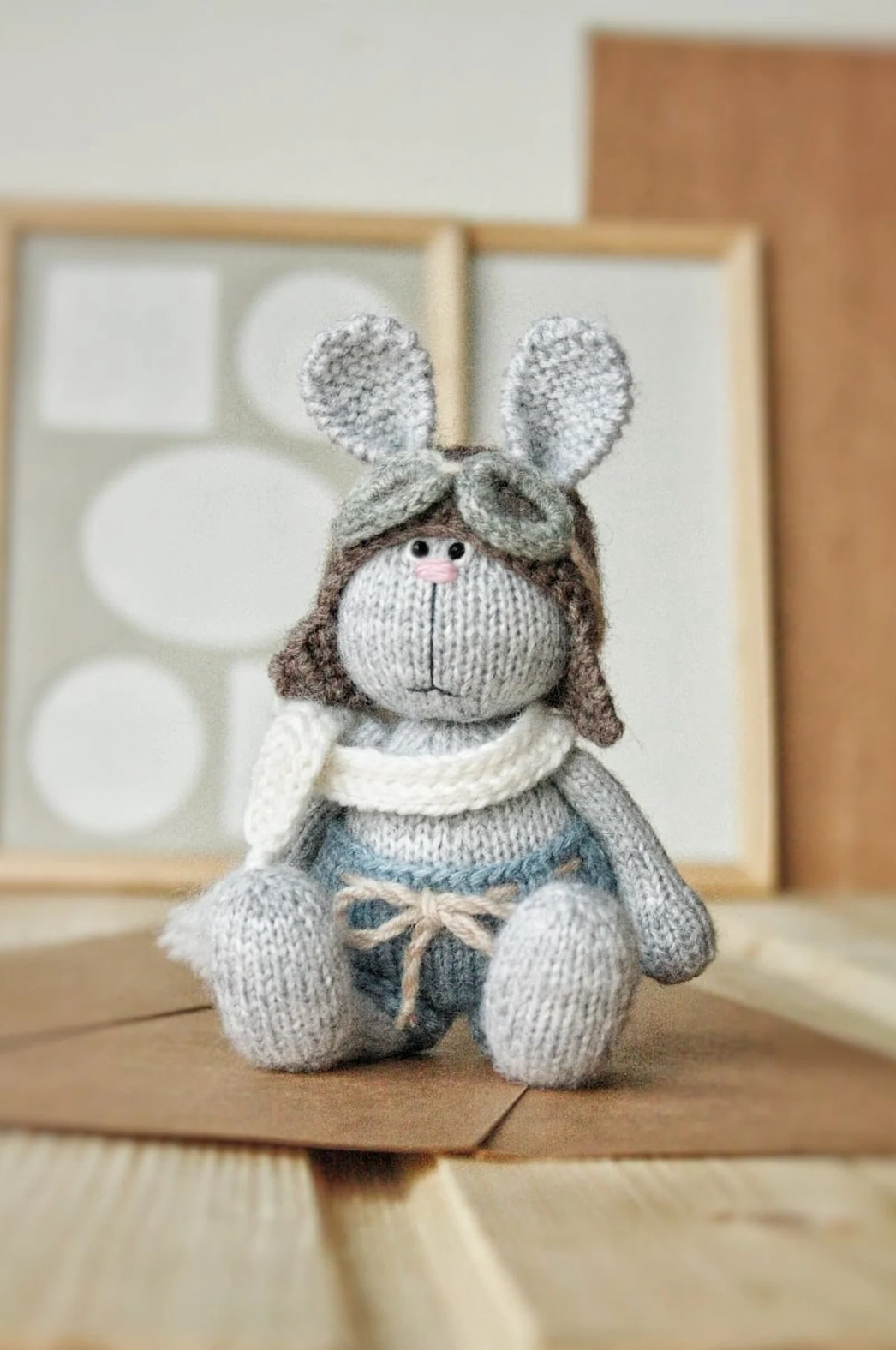 Knitted Rabbit Aviator Pattern