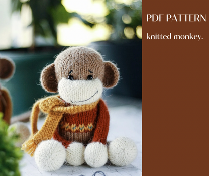 Cute Knitted Monkey Pattern