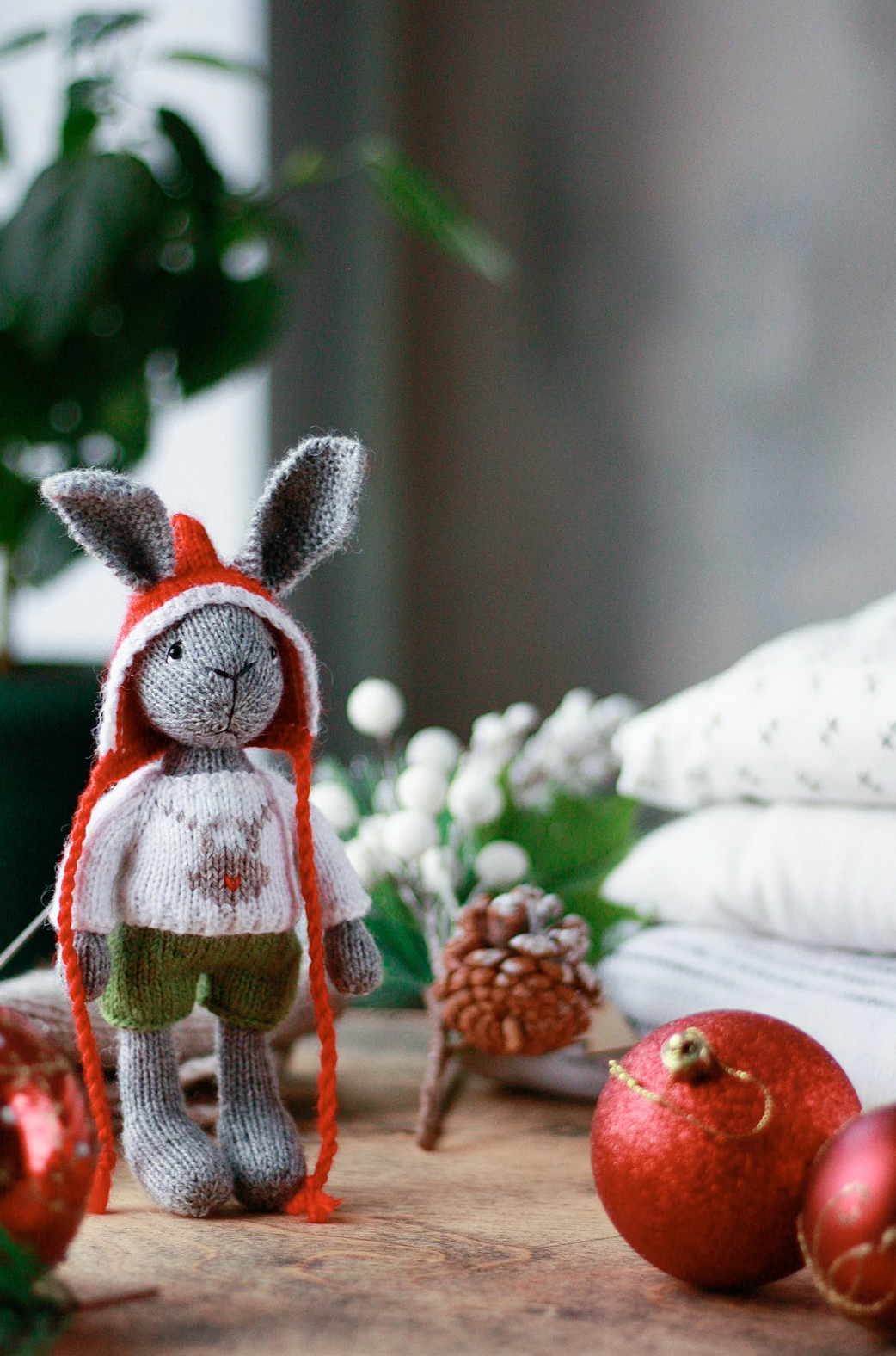 Christmas Knitted Bunny Pattern