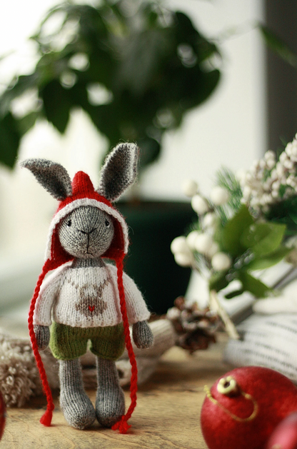 Christmas Knitted Bunny Pattern