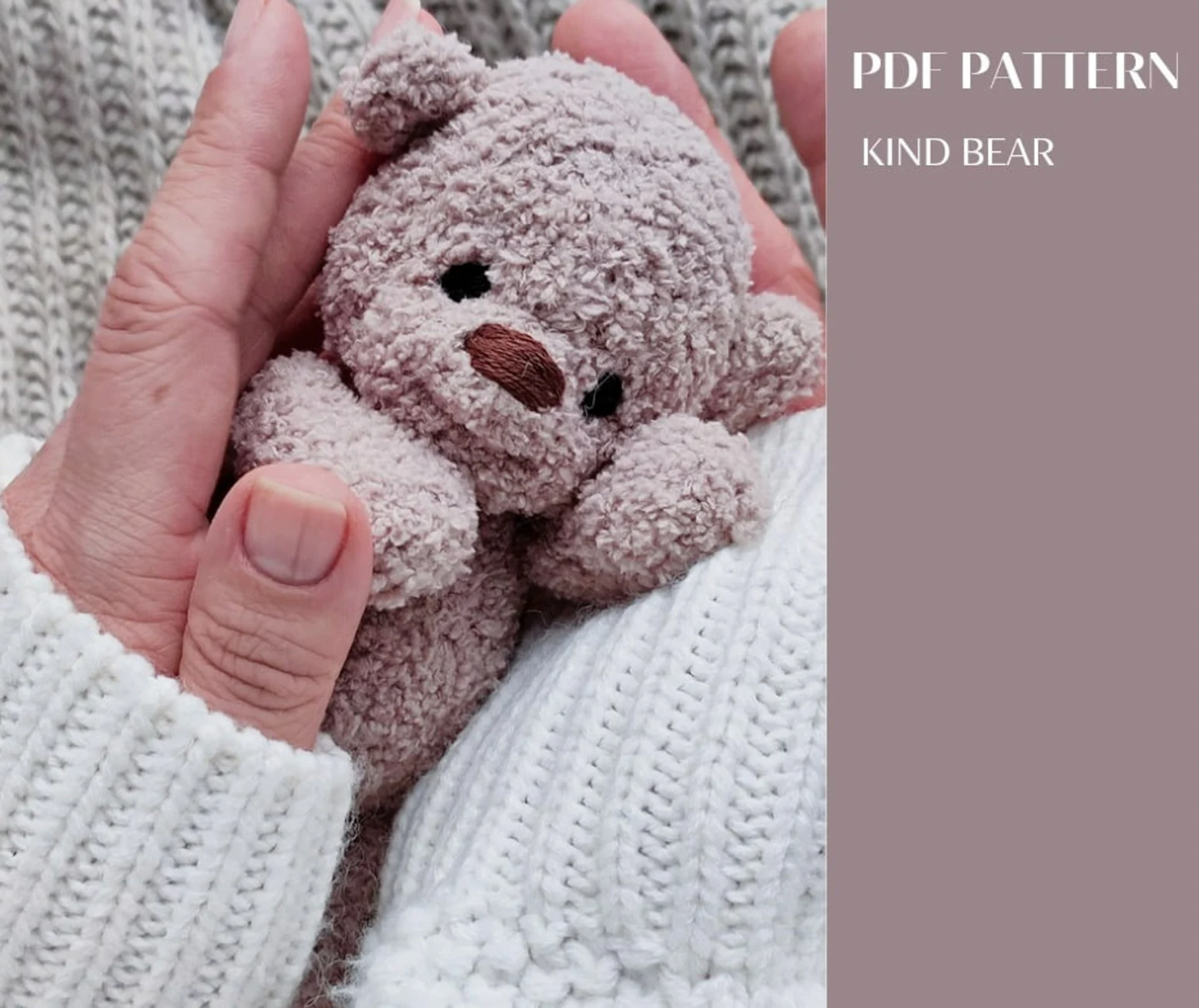 Knitting pattern Kind Bear Toy