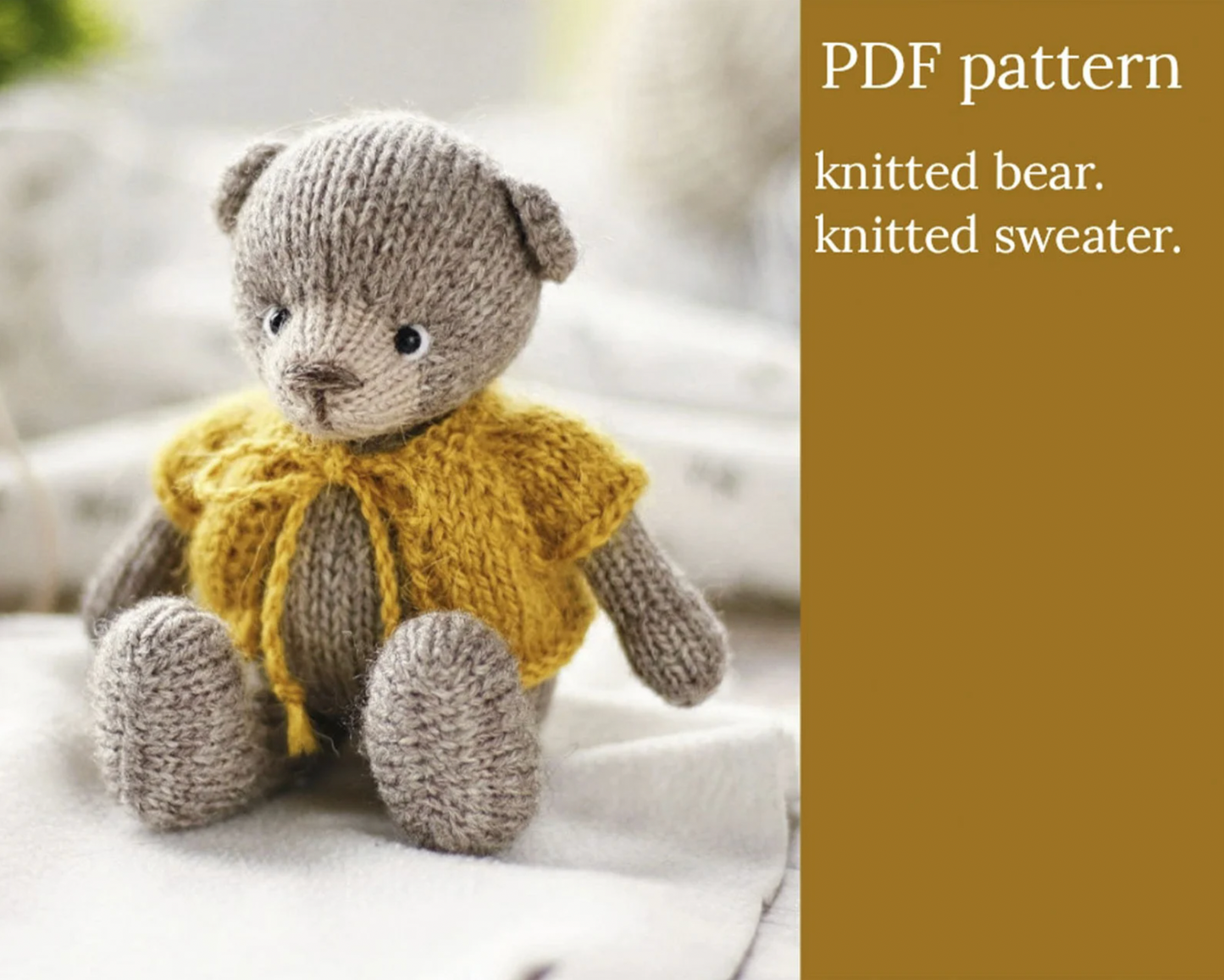 Sweet Bear Knitting Pattern